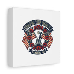 Honor the Fallen Memorial Day Canvas | USA 250, 1776–2026, vintage distressed