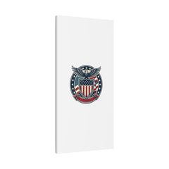 USA 250 Vintage Distressed Eagle Shield Canvas, Memorial Day Americana 1776–2026