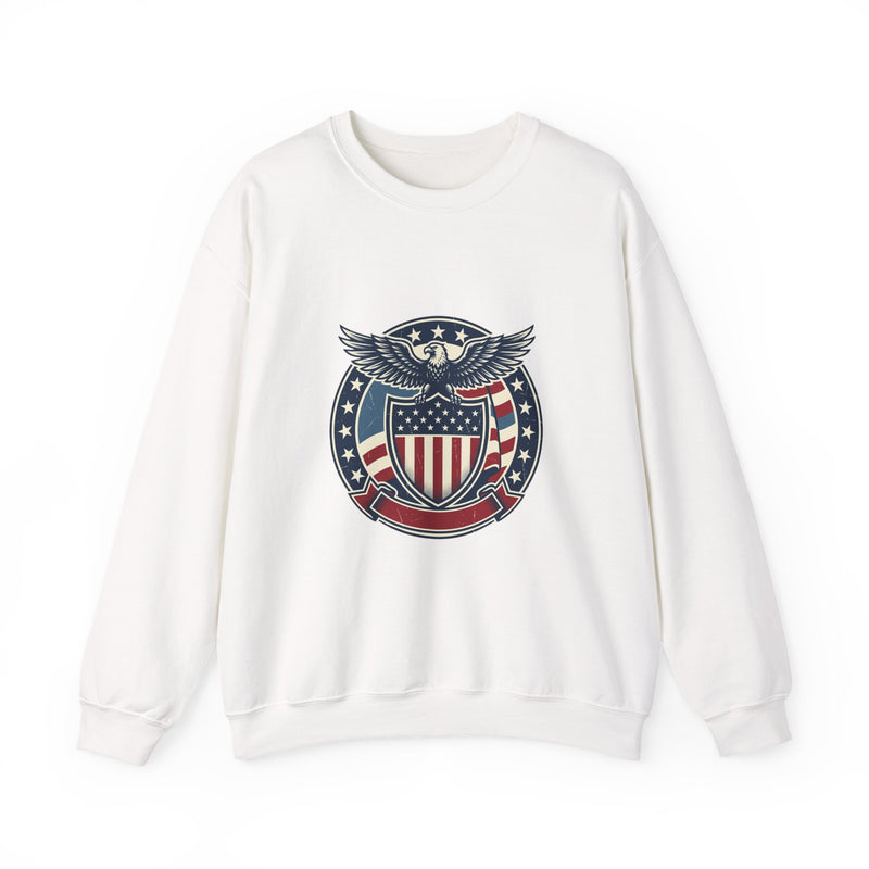 USA 250 Vintage Distressed Eagle Shield Sweatshirt | 1776–2026 Memorial Day, Patriotic Red White Blue