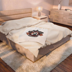 Honor the Fallen Memorial Day Velveteen Plush Blanket | USA 250, vintage distressed Americana