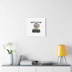 Practice Peace Not War Canvas | Anti-War, Peace Protest Art