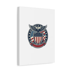 USA 250 Vintage Distressed Eagle Shield Canvas, Memorial Day Americana 1776–2026
