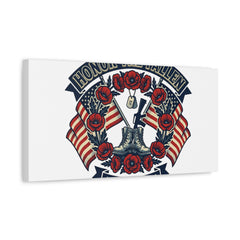 Honor the Fallen Memorial Day Canvas | USA 250, 1776–2026, vintage distressed