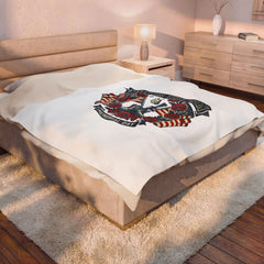 Honor the Fallen Memorial Day Velveteen Plush Blanket | USA 250, vintage distressed Americana