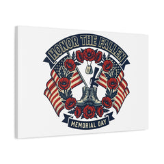 Honor the Fallen Memorial Day Canvas | USA 250, 1776–2026, vintage distressed
