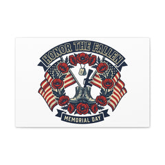 Honor the Fallen Memorial Day Canvas | USA 250, 1776–2026, vintage distressed