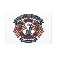Honor the Fallen Memorial Day Canvas | USA 250, 1776–2026, vintage distressed