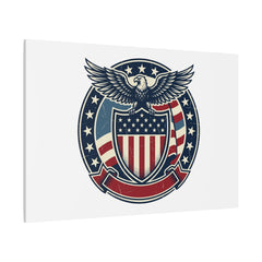 USA 250 Vintage Distressed Eagle Shield Canvas, Memorial Day Americana 1776–2026