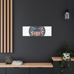 USA 250 Vintage Distressed Eagle Shield Canvas, Memorial Day Americana 1776–2026