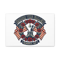 Honor the Fallen Memorial Day Canvas | USA 250, 1776–2026, vintage distressed