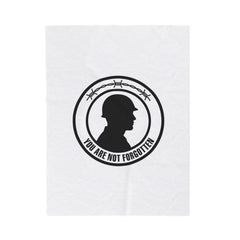 You Are Not Forgotten Velveteen Plush Blanket | Memorial Day USA 250, 1776–2026, vintage distressed Americana