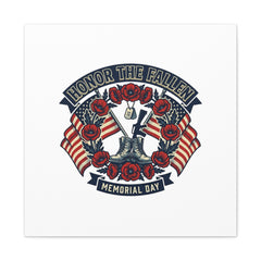 Honor the Fallen Memorial Day Canvas | USA 250, 1776–2026, vintage distressed