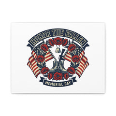 Honor the Fallen Memorial Day Canvas | USA 250, 1776–2026, vintage distressed