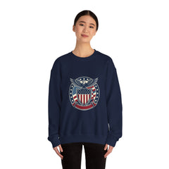 USA 250 Vintage Distressed Eagle Shield Sweatshirt | 1776–2026 Memorial Day, Patriotic Red White Blue