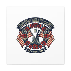 Honor the Fallen Memorial Day Canvas | USA 250, 1776–2026, vintage distressed