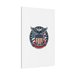 USA 250 Vintage Distressed Eagle Shield Canvas, Memorial Day Americana 1776–2026