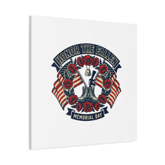 Honor the Fallen Memorial Day Canvas | USA 250, 1776–2026, vintage distressed