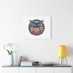 USA 250 Vintage Distressed Eagle Shield Canvas, Memorial Day Americana 1776–2026