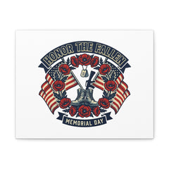 Honor the Fallen Memorial Day Canvas | USA 250, 1776–2026, vintage distressed