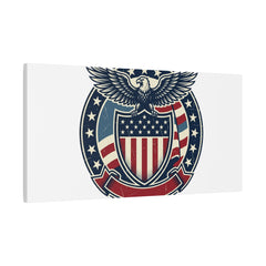 USA 250 Vintage Distressed Eagle Shield Canvas, Memorial Day Americana 1776–2026