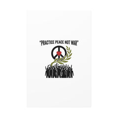 Practice Peace Not War Canvas | Anti-War, Peace Protest Art