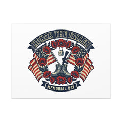 Honor the Fallen Memorial Day Canvas | USA 250, 1776–2026, vintage distressed