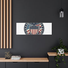 USA 250 Vintage Distressed Eagle Shield Canvas, Memorial Day Americana 1776–2026