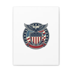 USA 250 Vintage Distressed Eagle Shield Canvas, Memorial Day Americana 1776–2026