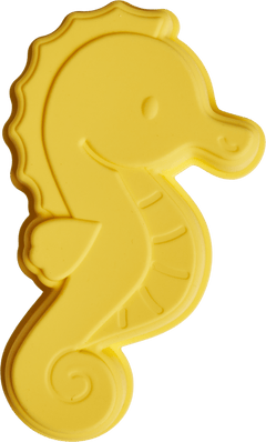 Colorful Sea Creatures Beach Toy Set pieces including seahorse, turtle, shell, whale, starfish, and shark for sand play.