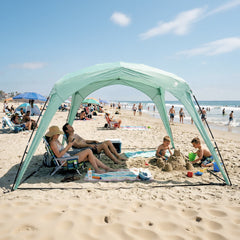 Pop 'N Go Canopy in blue providing shade for outdoor activities and UV protection.
