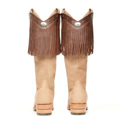 Stylish Boot Fringe cowboy boots with brown leather and decorative fringe for everyday fashion.