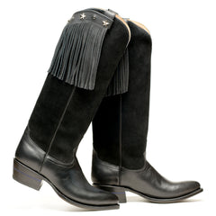 Stylish Boot Fringe cowboy boots with brown leather and decorative fringe for everyday fashion.
